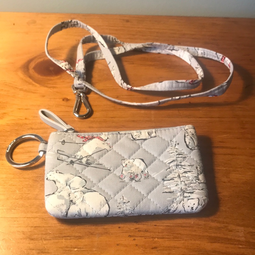 Vera Bradley wallet and lanyard